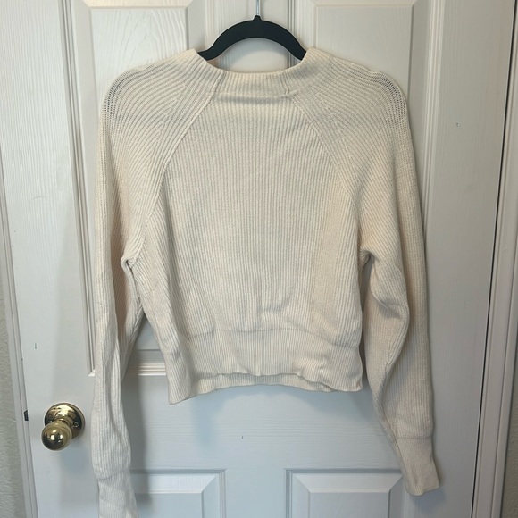 Free People Women's Pouf Mock Top Ivory Size Large main image 0
